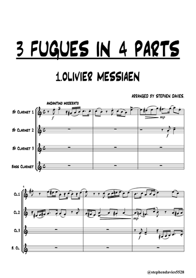 ' 3 Fugues In 4 Parts '