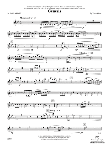 Genesis: 1st B-flat Clarinet