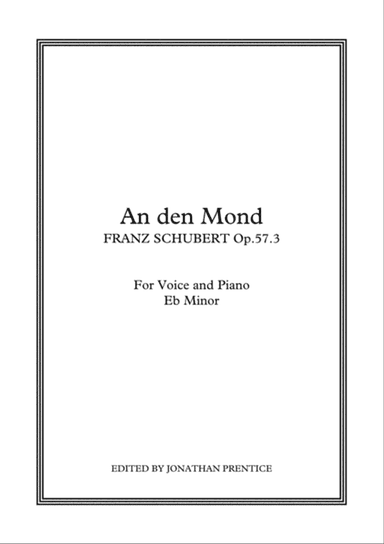 An den Mond - Schubert Op.57 (Eb Minor)