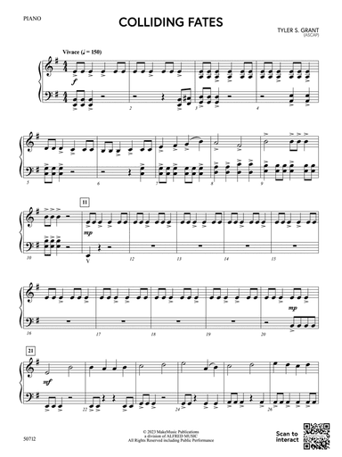 Colliding Fates: Piano Accompaniment