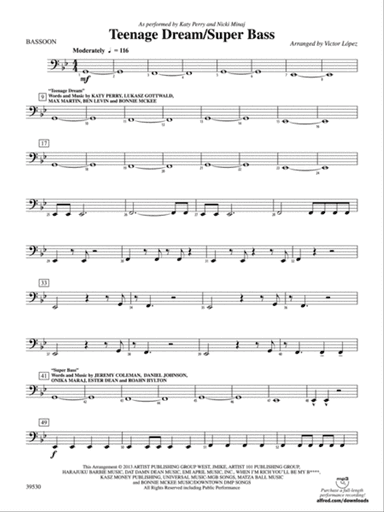 Teenage Dream / Super Bass: Bassoon