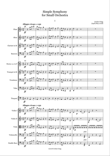 Simple Symphony for Small Orchestra