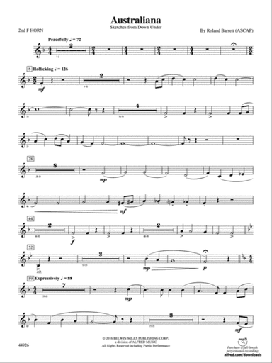 Australiana: 2nd F Horn