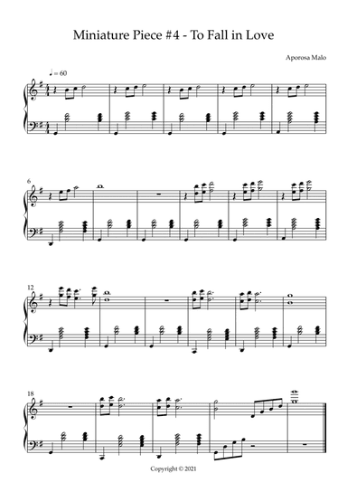 Miniature Piece #4 - To Fall in Love