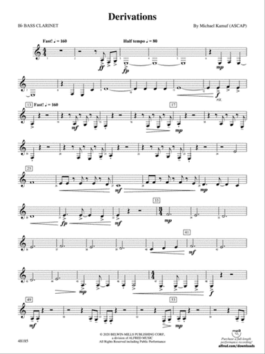 Derivations: B-flat Bass Clarinet