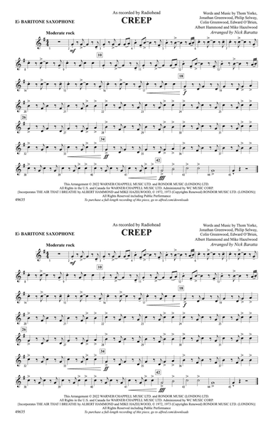 Creep: E-flat Baritone Saxophone