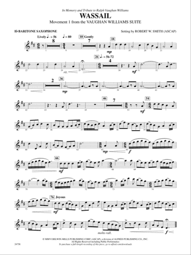 Wassail: E-flat Baritone Saxophone