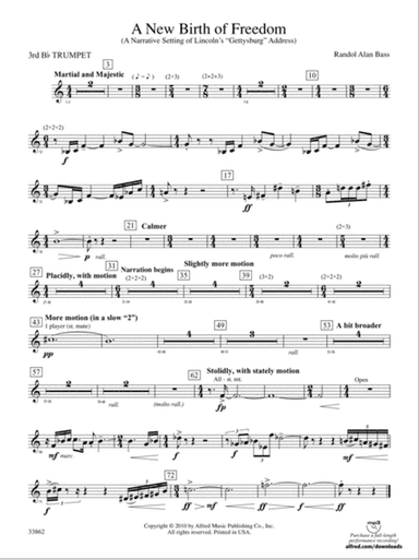 A New Birth of Freedom: 3rd B-flat Trumpet
