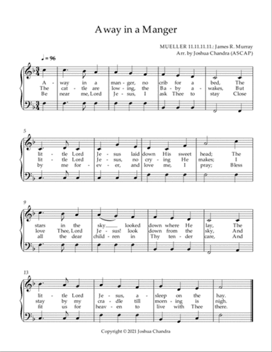 Away in a Manger (Easy Piano)
