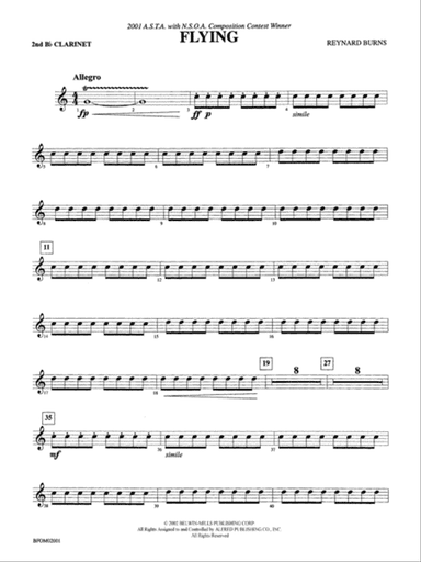 Flying: 2nd B-flat Clarinet