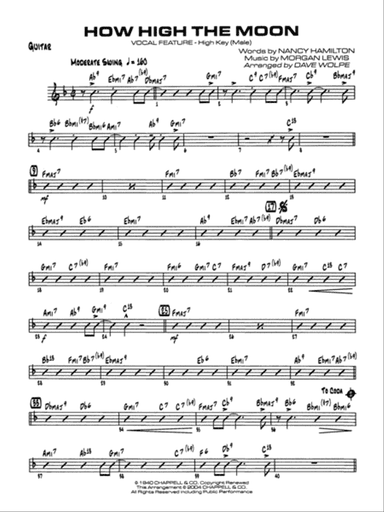 How High the Moon: Guitar