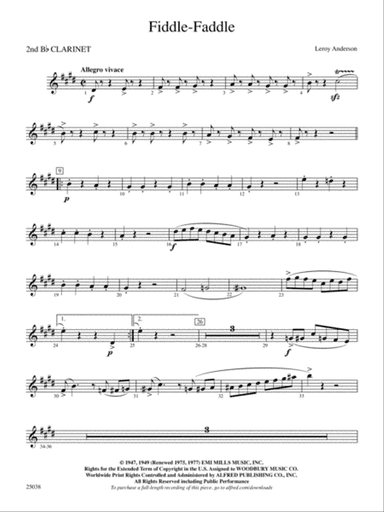 Fiddle-Faddle: 2nd B-flat Clarinet
