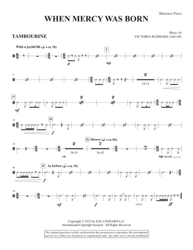 When Mercy Was Born - Tambourine