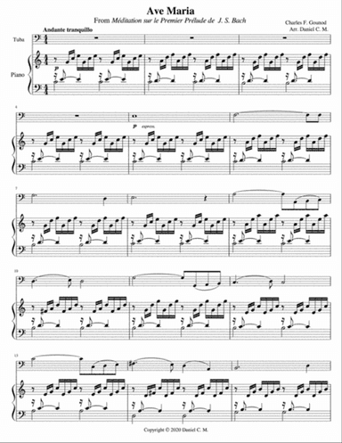 Ave Maria by Gounod (for tuba and piano)