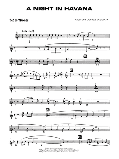 A Night in Havana: 2nd B-flat Trumpet