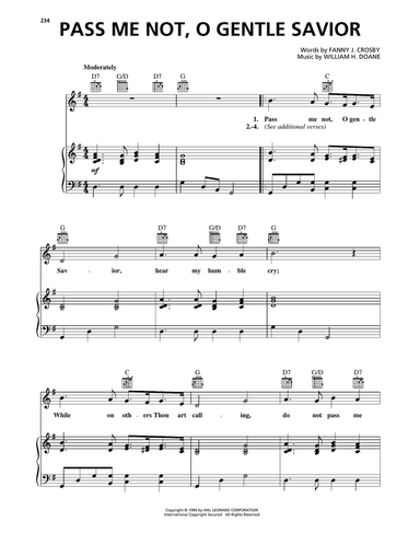 Pass Me Not, O Gentle Savior