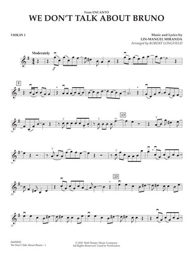 We Don't Talk About Bruno (from Encanto) (arr. Robert Longfield) - Violin 1