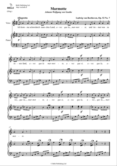 Marmotte, Op. 52 No. 7 (Original key. A minor)