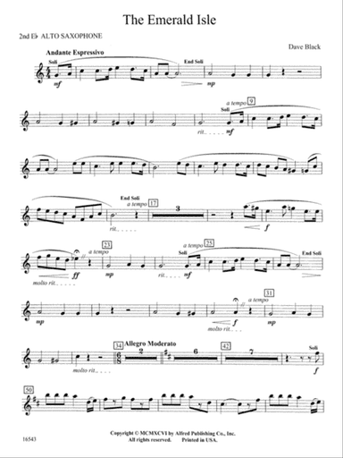 The Emerald Isle: 2nd E-flat Alto Saxophone