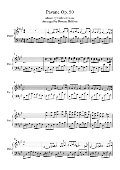 Pavane Op. 50 by G. Fauré Piano