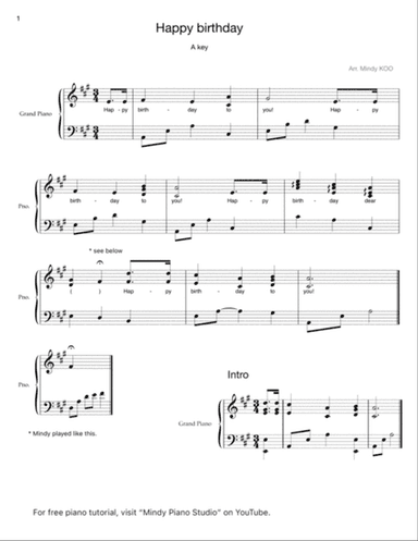Happy Birthday - A key