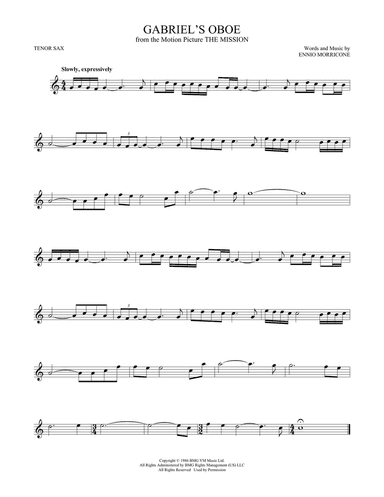 Gabriel's Oboe (from The Mission)