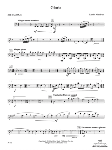 Gloria: 2nd Bassoon