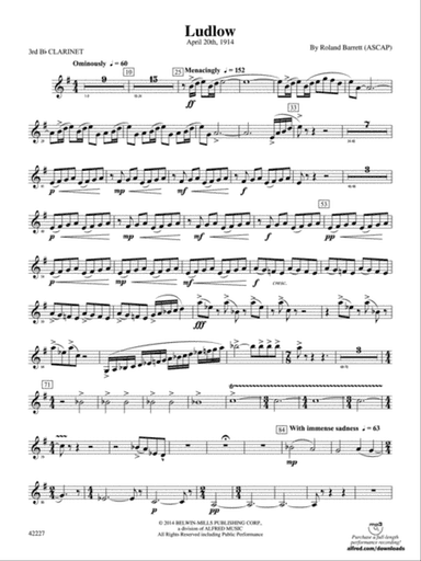 Ludlow: 3rd B-flat Clarinet