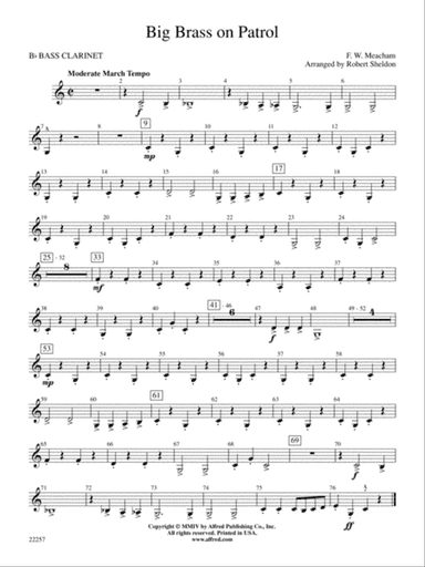 Big Brass on Patrol: B-flat Bass Clarinet