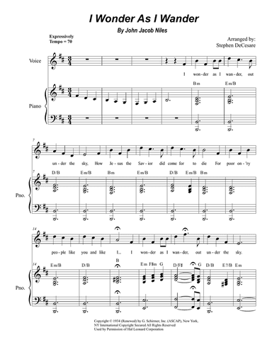 I Wonder As I Wander