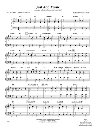 Just Add Music: Piano Accompaniment