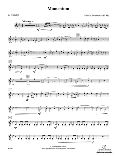 Momentum: 1st F Horn