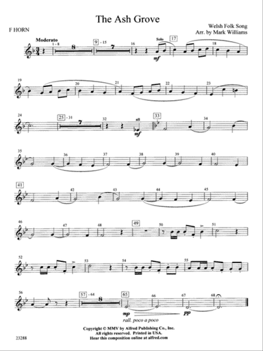 The Ash Grove: 1st F Horn