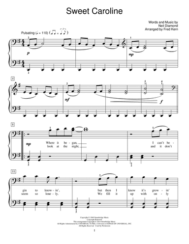 Sweet Caroline (arr. Fred Kern)