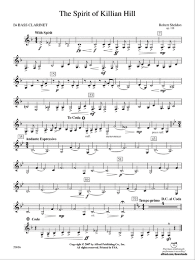 The Spirit of Killian Hill: B-flat Bass Clarinet
