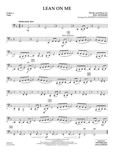 Lean on Me (arr. Robert Longfield) - Pt.4 - Tuba