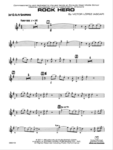 Rock Hero: E-flat Alto Saxophone