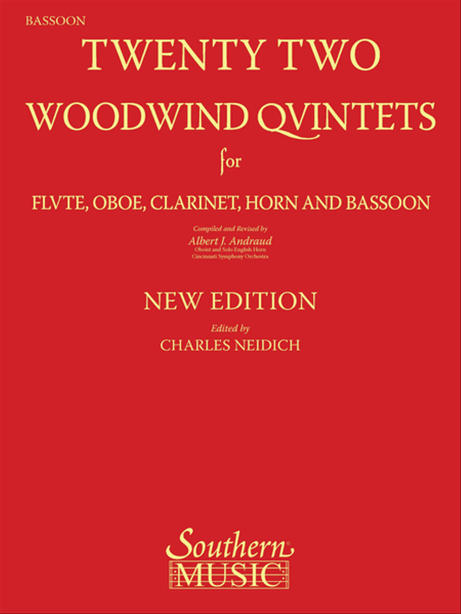 22 Woodwind Quintets – New Edition
