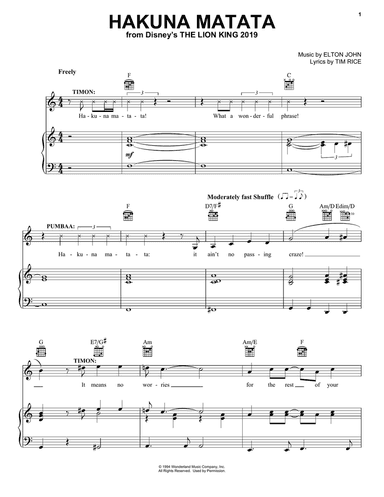 Hakuna Matata (from The Lion King 2019)
