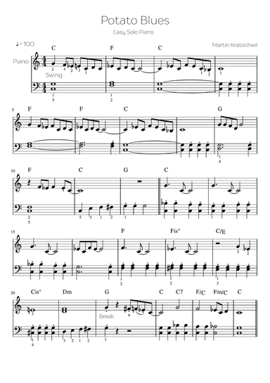 Potato Blues (easy piano)