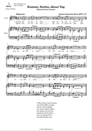 Kommt, Seelen, dieser Tag, BWV 479 (E Major)