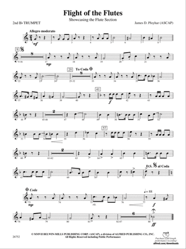 Flight of the Flutes (Showcasing the Flute Section): 2nd B-flat Trumpet