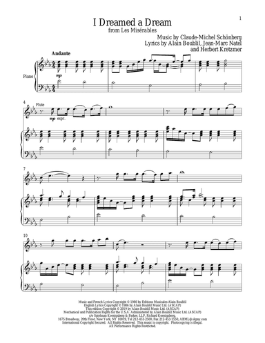 I Dreamed A Dream (from Les Miserables)