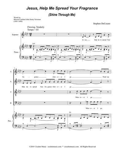 Jesus, Help Me Spread Your Fragrance (Shine Through Me) (SATB)