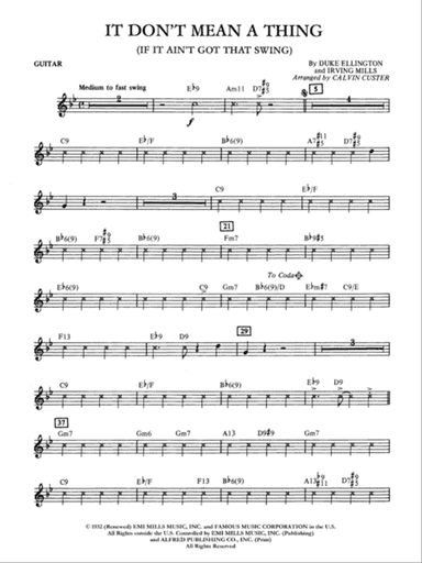 It Don't Mean a Thing (If It Ain't Got That Swing): Guitar