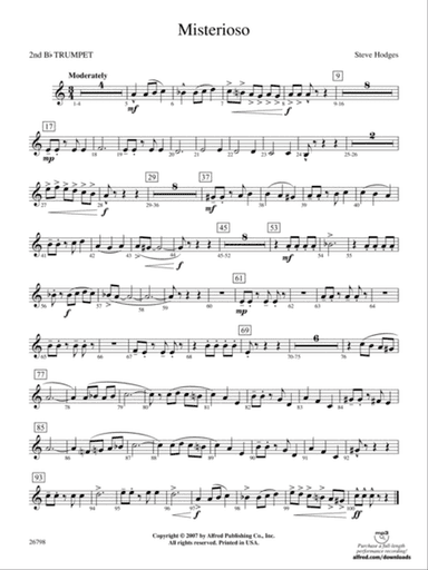 Misterioso: 2nd B-flat Trumpet