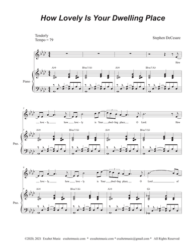 How Lovely Is Your Dwelling Place (Unison choir)