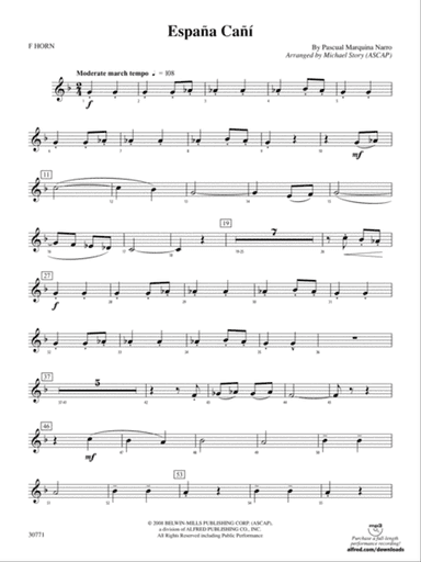 España CañÃ: 1st F Horn