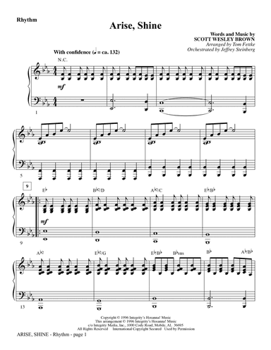 Arise, Shine (arr. Tom Fettke) - Rhythm