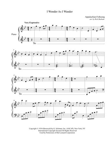 I Wonder As I Wander